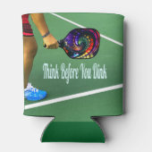 Rafraîchisseur Pour Canette Pickleball Pensez Avant De Dîner (Dos)