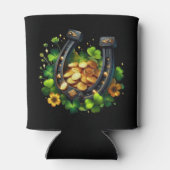 Rafraîchisseur Pour Canette Pièces en or Lucky Horseshoe et Clover (Dos)