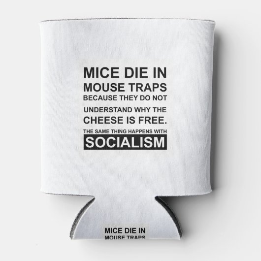 Rafraîchisseur Pour Canette Pièges à souris avec fromage gratuit AKA Socialism (Devant)