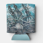 Rafraîchisseur Pour Canette Pieuvre géante Mer Bleue Monstre Voilier (Dos)