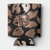 Rafraîchisseur Pour Canette Pinceau Abstrait noir et Rose (Devant)