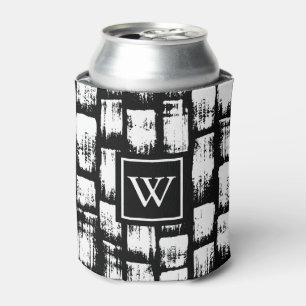 Rafraîchisseur Pour Canette Pinceau noir et blanc Abstrait