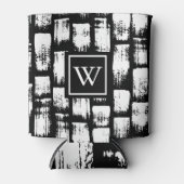 Rafraîchisseur Pour Canette Pinceau noir et blanc Abstrait (Devant)