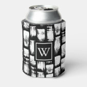 Rafraîchisseur Pour Canette Pinceau noir et blanc Abstrait (Can Dos)