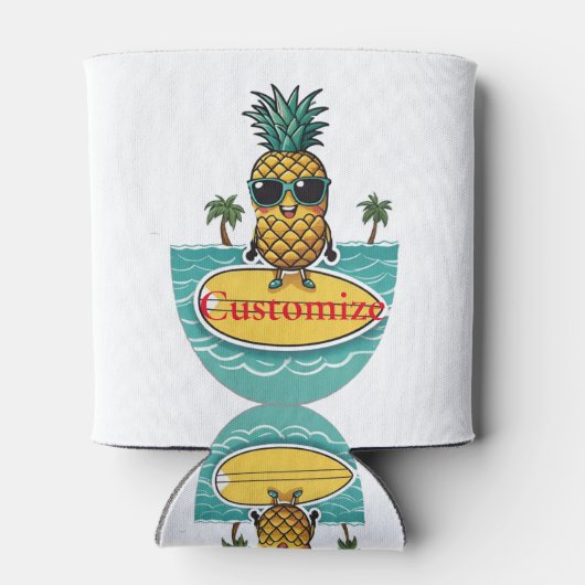 Rafraîchisseur Pour Canette Pineappa Surfer Dirige Une Vague Thunder_Cove (Dos)