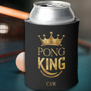 Rafraîchisseur Pour Canette Ping Pong King Gold Couronne personnalisée