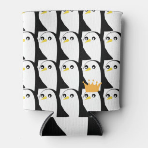 Rafraîchisseur Pour Canette Pingouin comique : noir blanc Vintage