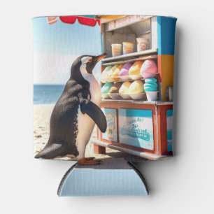 Rafraîchisseur Pour Canette Pingouin D'Été Au Stand De Crème De Glace