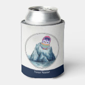 Rafraîchisseur Pour Canette Pingouin mignon debout sur un iceberg (Can devant)