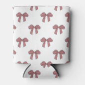 Rafraîchisseur Pour Canette Pink Bow Pattern Pastel Modern Party Accessory (Devant)