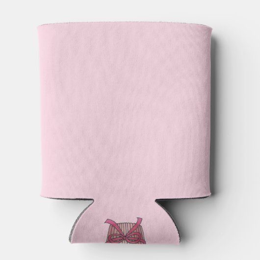 Rafraîchisseur Pour Canette Pink Cupcake Bow arrose Fête des mariées Mariage (Dos)