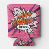 Rafraîchisseur Pour Canette Pink Fun HAPPY ANNIVERSAIRE Personnalisé (Dos)