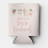 Rafraîchisseur Pour Canette Pink girly moderne script cocktail script bachelor (Devant)