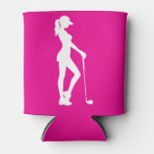 Rafraîchisseur Pour Canette Pink Golfing Anniversaire Dame Surprise (Devant)