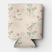 Rafraîchisseur Pour Canette Pink Green Retro Y2K les années 70 Fleur Motif (Devant)