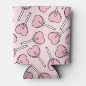 Rafraîchisseur Pour Canette Pink Lollipops, Heart Lollipops, Lollipop Pattern (Devant)