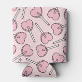 Rafraîchisseur Pour Canette Pink Lollipops, Heart Lollipops, Lollipop Pattern (Dos)