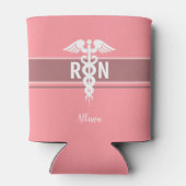 Rafraîchisseur Pour Canette Pink Nurse RN Script personnalisé (Dos)