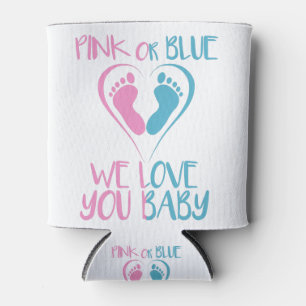Rafraîchisseur Pour Canette Pink Or Blue We Loves You Baby Gender Reveal Venin