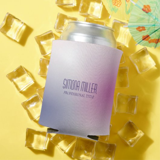 Rafraîchisseur Pour Canette Pink Purple White Minimalist Aesthetic Gradient (Été in situ)