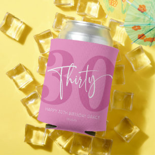 Rafraîchisseur Pour Canette Pink Trente 30e Trente-anniversaire cadeau de fête