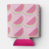 Rafraîchisseur Pour Canette Pink Watermelon Pattern Circle Monogram (Dos)