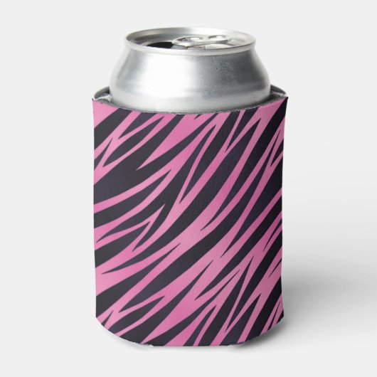 Rafraîchisseur Pour Canette Pink Zebra Stripe (Can devant)