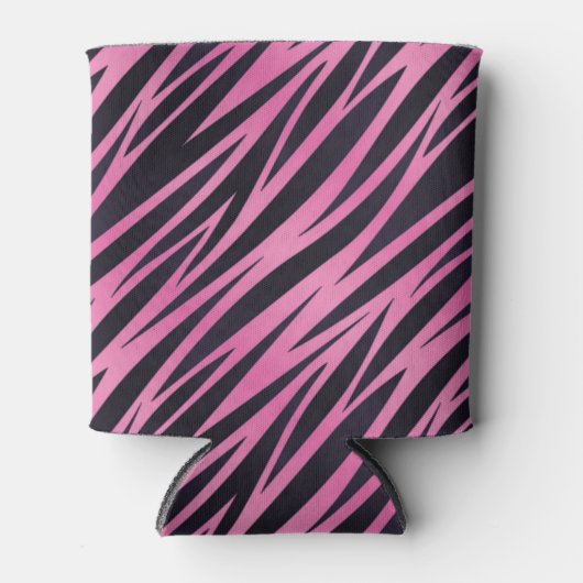 Rafraîchisseur Pour Canette Pink Zebra Stripe (Devant)