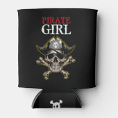 Rafraîchisseur Pour Canette PIRATE Anniversaire thème FILLE (Devant)