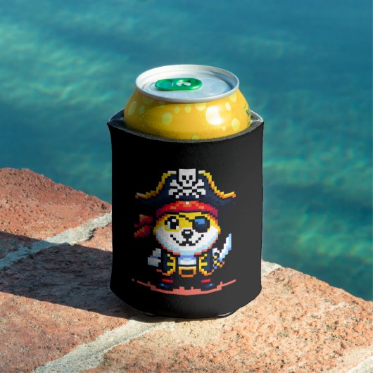 Rafraîchisseur Pour Canette Pirate de chien : 8 bits Crypto Adventure (Piscine in situ)