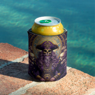 Rafraîchisseur Pour Canette Pirate de crâne pourpre
