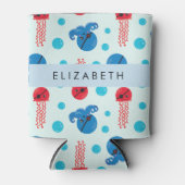 Rafraîchisseur Pour Canette Pirate Octopus, Pirate Jellfish, Mer, Votre Nom (Devant)