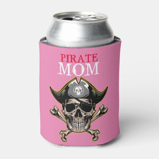 RAFRAÎCHISSEUR  POUR CANETTE PIRATE SKULL MOM CROSS BONNES (Can devant)