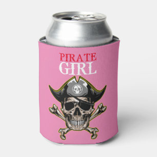 RAFRAÎCHISSEUR POUR CANETTE PIRATE SKULL ROSE PEUT COOLER