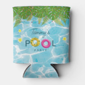 Rafraîchisseur Pour Canette Piscine tropicale Piscine de fête Anniversaire (Devant)