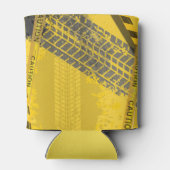 Rafraîchisseur Pour Canette Piste tracée jaune noir prudence (Dos)