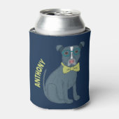 Rafraîchisseur Pour Canette Pit Bull Chien Chien Portant Des Lunettes Personna (Can devant)
