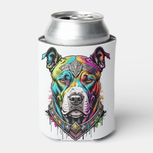 Rafraîchisseur Pour Canette pitbull coloré (Can devant)