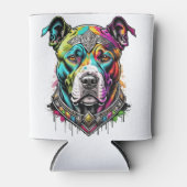 Rafraîchisseur Pour Canette pitbull coloré (Devant)