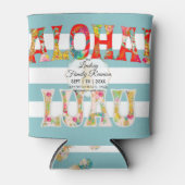 Rafraîchisseur Pour Canette PixDezines Aloha Luau Flamants roses roses (Devant)