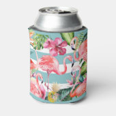 Rafraîchisseur Pour Canette PixDezines Aloha Luau Flamants roses roses (Can Dos)