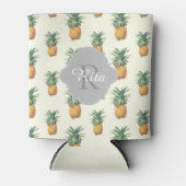 Rafraîchisseur Pour Canette PixDezines Vintage Pineapples Motif (Devant)