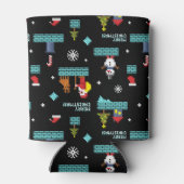 Rafraîchisseur Pour Canette Pixellit Joyeux Motif de Noël - Design rétro (Dos)