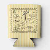 Rafraîchisseur Pour Canette Plage Bachelorette Can Cooler - Retro Stripes (Dos)