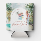 Rafraîchisseur Pour Canette Plage bohème de surf et mariage estival (Devant)