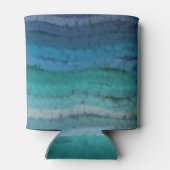 Rafraîchisseur Pour Canette Plage Côtière Vagues salées sur Noir (Dos)