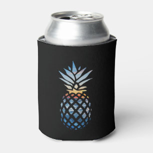 Rafraîchisseur Pour Canette Plage de coucher de soleil Ananas avec Noir de nou