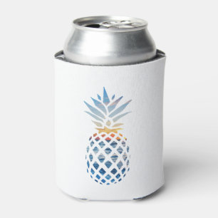 Rafraîchisseur Pour Canette Plage de coucher de soleil tropical avec ananas et