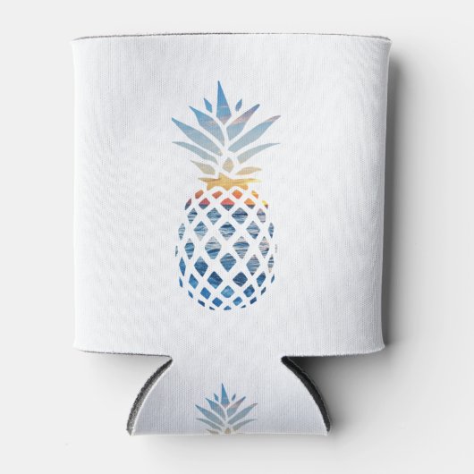 Rafraîchisseur Pour Canette Plage de coucher de soleil tropicale Ananas avec O (Devant)