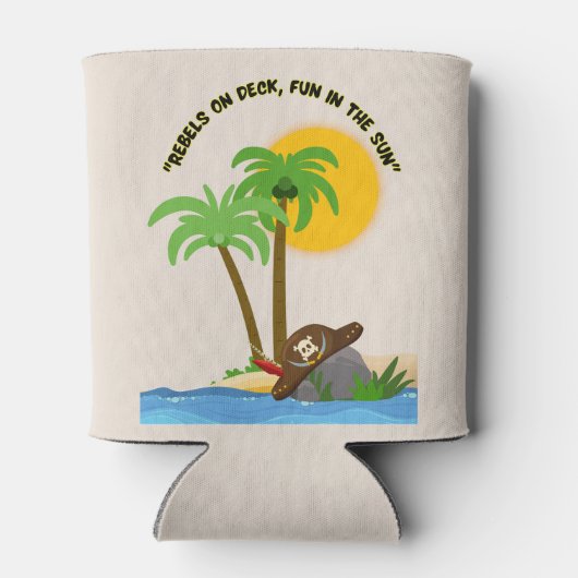 Rafraîchisseur Pour Canette plage de l'île aux pirates (Dos)